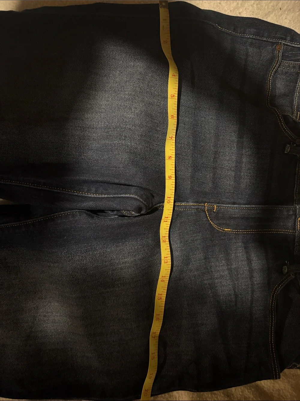 Levi Strauss Signature Modern Slim Cuffed Jeans Dark Wash Stretch Denim 34 x 24”